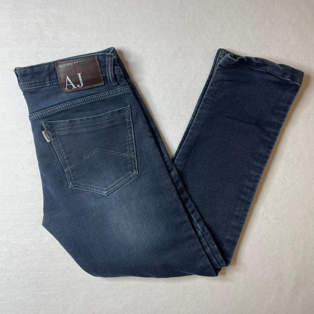 Armani Jeans AJ Distressed Denim Jeans Mens Blue Wash Distressed Size‎ 32